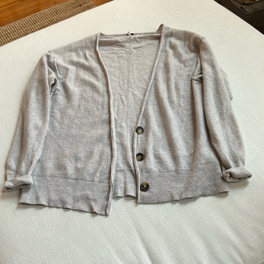 Free People Cashmere Button-up Cardigan
